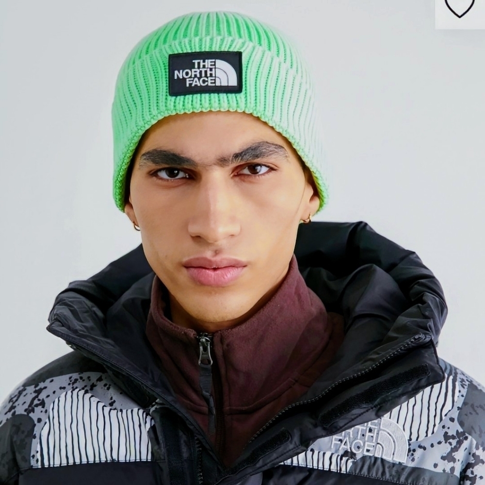 The North Face Men's Dock Worker Recycled Beanie Chlorophyll Green winter hat